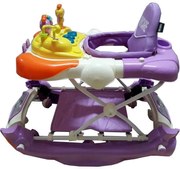 Premergator cu sistem de balansare Reglabil in 3 Trepte Baby Care™ Iepuras, 8 Roti ,Pliabil, Cu Melodii, Mov