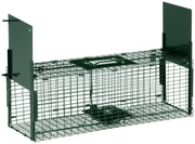 Outsunny Cusca Capcana pentru Animale Vii Mici cu Usa Dubla si Maner , 60x18x20cm, Verde Inchis | Aosom Romania