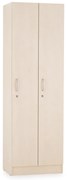 Dulap din lemn Visio - 2 compartimente, 60 x 42 x 190 cm, paltin
