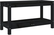 vidaXL Bancă de grădină, negru, 82,5x35x45 cm, lemn masiv de pin