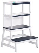 Turn de învățare PLAY din pin, 93x51x50cm, albă/antracit Spielwerk