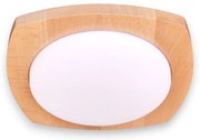 Plafoniera LED rustica fabricata manual din lemn OKIO