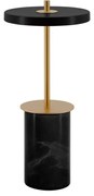 Veioză neagră LED cu intensitate reglabilă din marmură cu abajur din metal (înălțime 25,5 cm) Asteria Move Mini – UMAGE