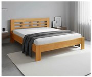 Pat dublu din lemn masiv ANGELA 180x200 cm nuc deschis