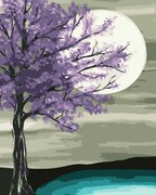 Pictura pe numere cu un cadru "Arborele mov" 50x40 cm