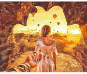 Pictura pe numere cu un cadru "Cuplu îndrăgostit 9" 50x40 cm