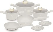 Set oale si tigai cu capace 10 piese Sahara Berlinger Haus BH 8080NN, potrivite si pentru inductie