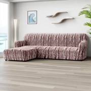 Huse bielastice OCEANO NOU bordo-maroniu canapea cu otoman stânga (l. 170 - 300 cm)