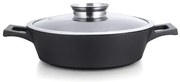 Cratiță marmorată cu capac 36 cm, 7.9 L Royalty Line RL-MR36ML, antiaderentă, potrivită pentru gătit fără ulei