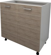 Corp Baza Lecce, 2 Usi, Stejar Sonoma Inchis/Alb, 80 x 50 x 80 cm