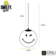 ONLI - Lustră suspendată pentru copii SMILEY 1xE27/15W/230V, albă
