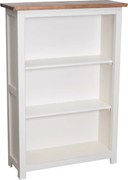 Vitrina mica, L68 25 H98 cm, alb natur antic, lemn masiv