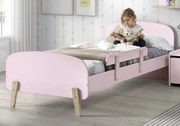 Set Pat Kiddy 90x200 cm cu Bară de Siguranță, pentru Camera Copii, Roz Pal – Vipack