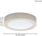 Eglo 78214 - Plafonieră LED FUEVA, 16,5 W, 230 V