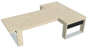 Masă Verno+ S 200 x 300 cm, cu extensie, salcâm / negru