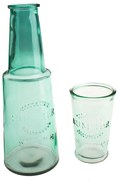 Carafă din sticlă cu pahar Dakls, 800 ml, verde