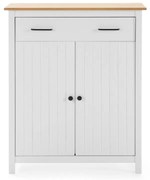 Comodă albă înaltă din lemn de pin 90x110 cm Miranda – Marckeric