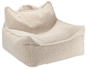 Fotoliu puf pentru copii maro deschis cu tapițerie din țesătură bouclé Chair – Wigiwama