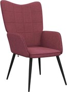 vidaXL Scaun de relaxare, roșu vin, material textil