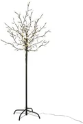 Copac decorativ cu LED-uri cu flori - 1,5 m, alb cald