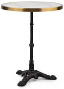Blumfeldt Patras Lux, masă bistro cu bază cu trei picioare, masă din marmură, Ø: 57,5 cm, înălțime: 72 cm