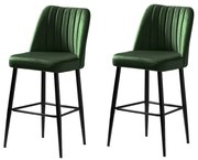 Set de scaune de bar Vento Green and Black, 2 buc., 2 buc.