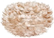 Abajur modern cu pene de gasca EOS maro deschis, 65cm