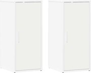 vidaXL Pantofare, 2 buc., alb, 32x35x70 cm, PAL