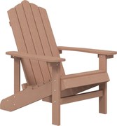 vidaXL Scaun de grădină Adirondack, maro, HDPE