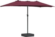 vidaXL Parasol de Grădină Roșu Bordeaux 385 x 209 x 244 cm