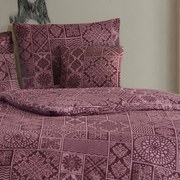 Lenjerie de pat din bumbac Kvalitex Tokyo, vișiniu, 240 x 220 cm, 2 buc. 70 x 90 cm