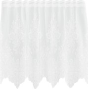 vidaXL Cortină din Dantelă cu perdele Floral Alb 80 x 150 cm Poliester