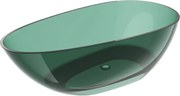 Mexen Glass teal cadă de baie independentă transparentă 170 x 85 cm, dop crom - 58061708511