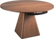 Masa extensibila eleganta design LUX Walnut Veneered 80-140x140cm