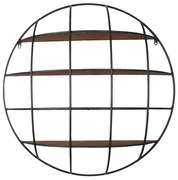 Etajera de perete, din metal, cu 4 rafturi, Volvane