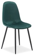 Scaun catifea Fox verde - H 86 cm