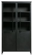 Vitrină neagră din metal 99x170x44 cm Exhibit – WOOOD