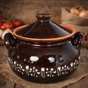 Oala din Lut Glazurata pentru Sarmale si Friptura ,   5 Litri