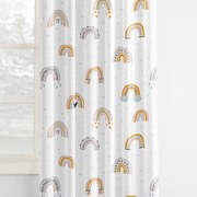 Goldea draperie pentru copii din 100% bumbac - curcubeu pictat 240x150 cm