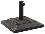 vidaXL Suport umbrelă de soare, bronz, 12 kg, polirășină, pătrat