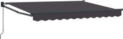 vidaXL Copertină retractabilă manuală Antracit 2,5 x 2 m