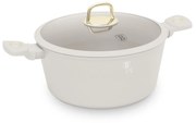 Oala cu capac 28 cm, 6,1L Sahara Berlinger Haus BH 8072, strat antiaderent, crem