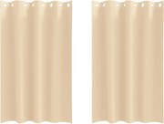 vidaXL Perdele Opaque cu Inel 2 pcs Crem 175 x 140 cm Poliester