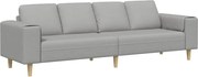 vidaXL Canapea pentru living Gri nori 250 x 77 x 76 cm Poliester