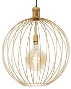 Lampă pendantă de design aurie 60 cm - Wire Dos
