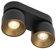 Spot aplicat tavan directionabil Pitcher 2L negru