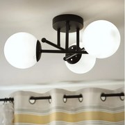 Brilagi - Lustru aplicat de tavan MALIVA 3xE14/15W/230V negru/alb