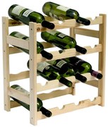 Raft din lemn pentru 16 sticle de vin