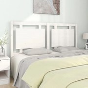 vidaXL Tăblie de pat, alb, 155,5x4x100 cm, lemn masiv de pin