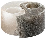 Suport de lumânare din sare Rabalux 76034 Soluna, alb-negru